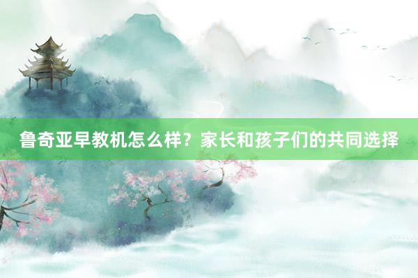 鲁奇亚早教机怎么样？家长和孩子们的共同选择